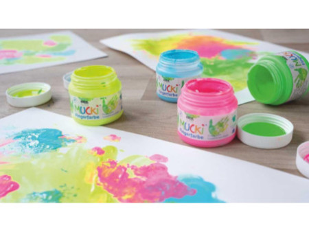 KREUL Gouache aux doigts fluo 'MUCKI', 150 ml, set de 4