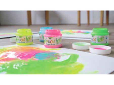 KREUL Gouache aux doigts fluo 'MUCKI', 150 ml, set de 4