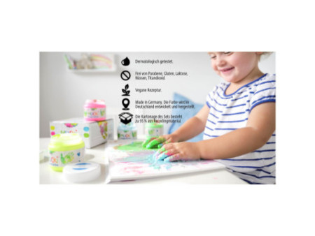 KREUL Gouache aux doigts fluo 'MUCKI', 150 ml, set de 4