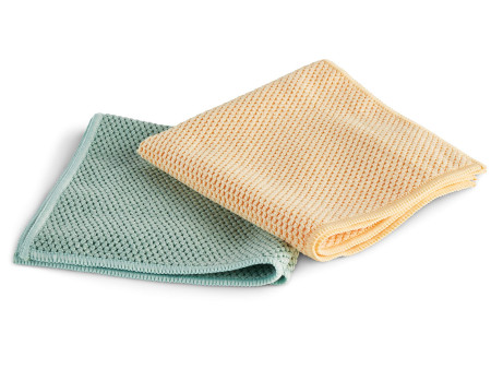 Spontex Chiffon microfibre en fibres recyclées, pack de 2