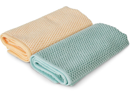 Spontex Chiffon microfibre en fibres recyclées, pack de 2
