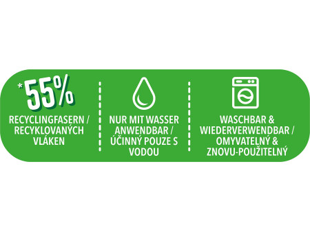 Spontex Chiffon microfibre en fibres recyclées, pack de 2