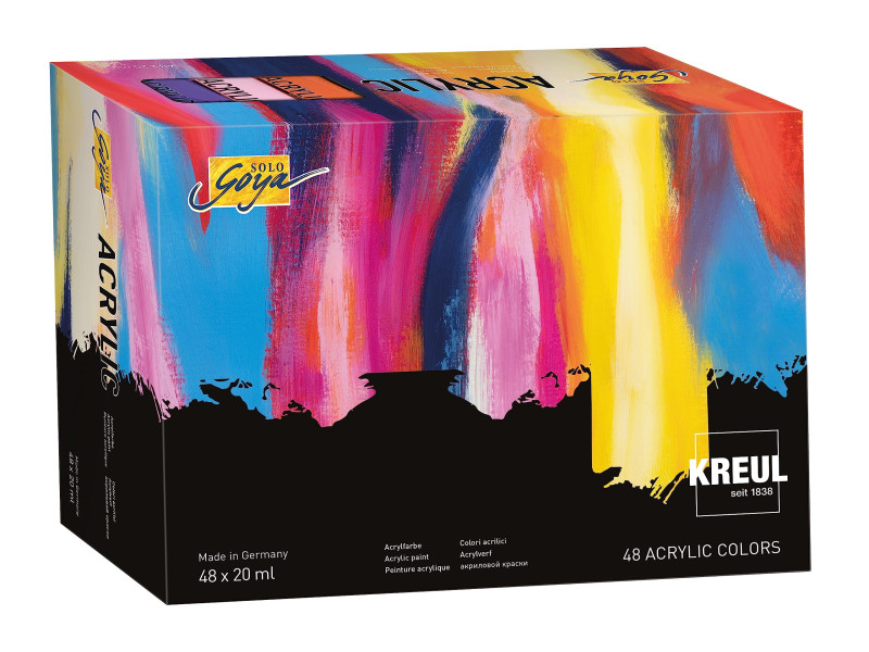 KREUL Peinture acrylique SOLO Goya Acrylic, 20 ml, set de 48