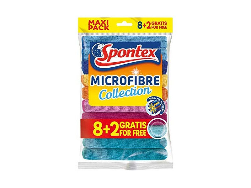 Spontex Chiffon microfibre Collection, 8+2 GRATUIT