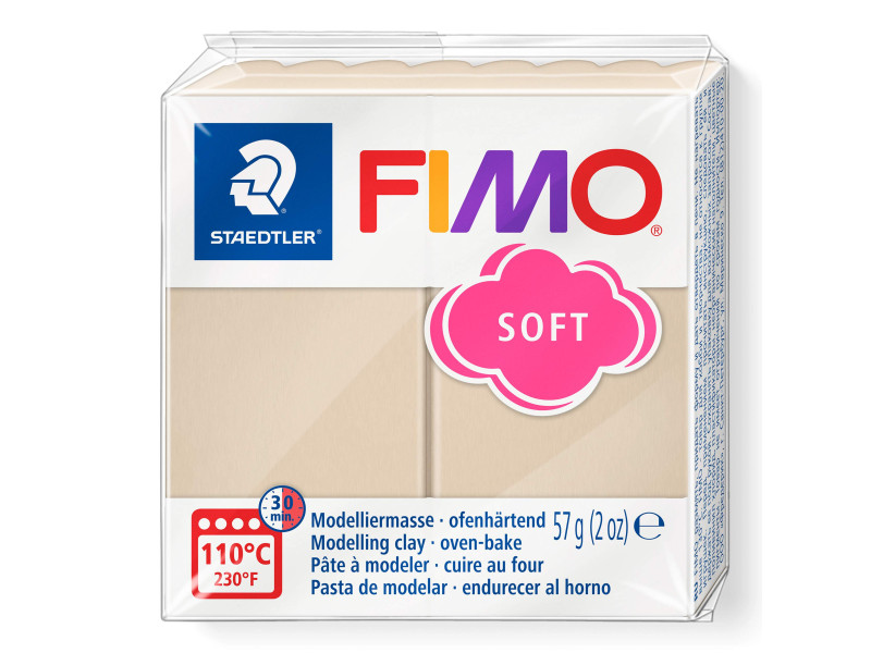 FIMO Pâte à modeler SOFT, à cuire, 57 g, sahara