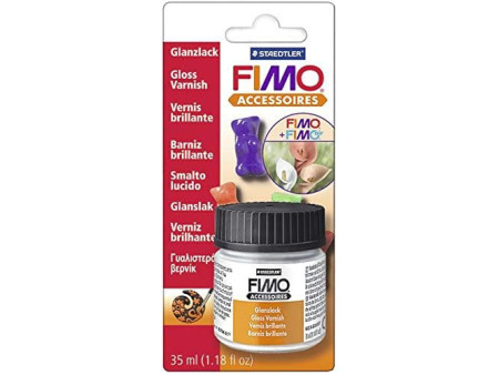 FIMO Vernis brillant, dans un flacon de 10 ml, pinceau dans