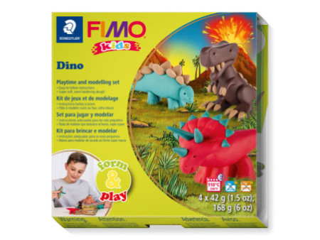 FIMO kids Kit de modelage Form & Play 'Dino', niveau 2