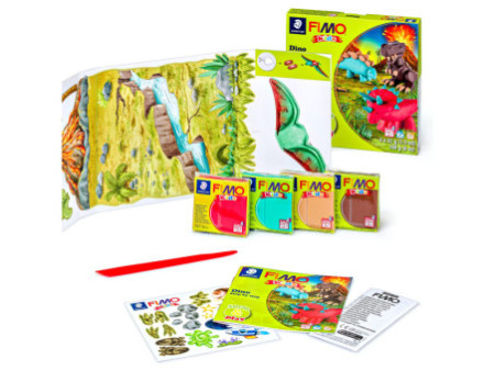 FIMO kids Kit de modelage Form & Play 'Dino', niveau 2