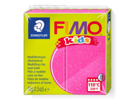 FIMO kids Pâte à modeler, à cuire, 42 g, rose paillette