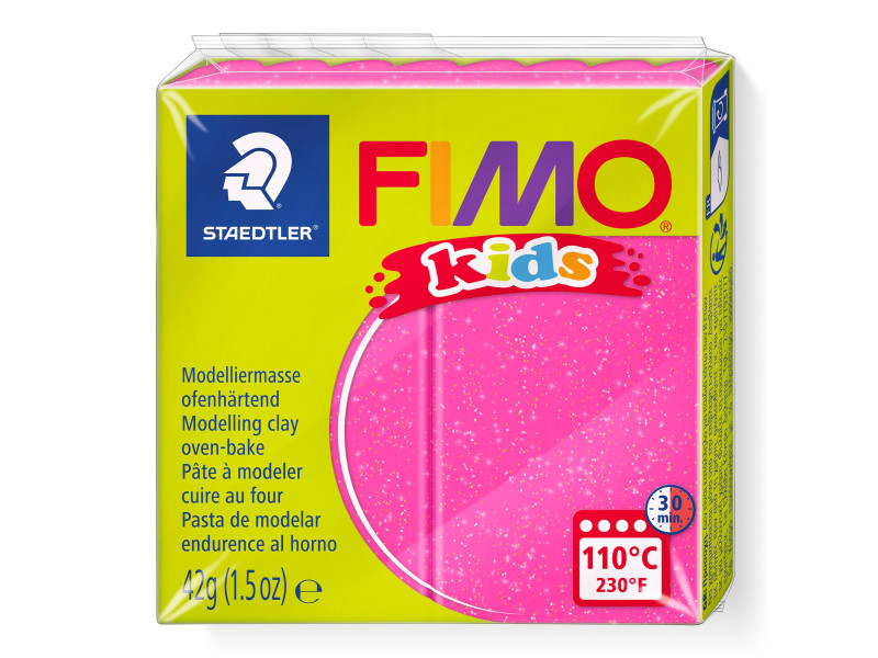 FIMO kids Pâte à modeler, à cuire, 42 g, rose paillette