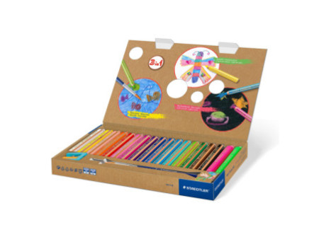 STAEDTLER Crayon de couleur hexagonal Noris junior, étui