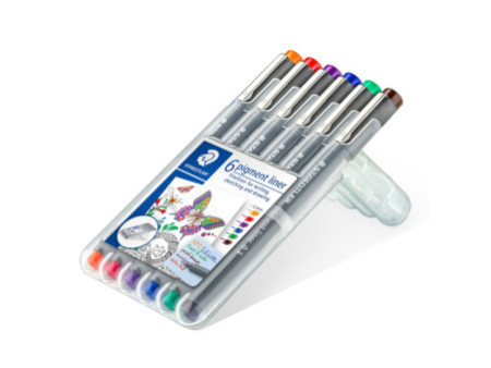 STAEDTLER Feutre à pigment, étui de 6