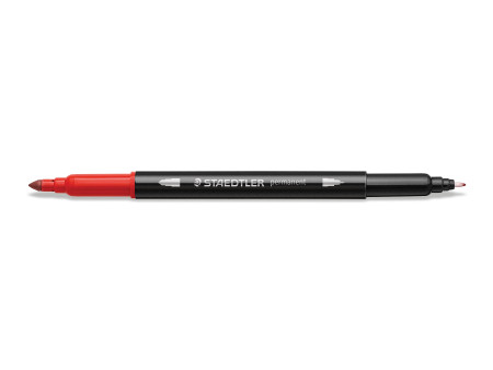 STAEDTLER Feutre double pointe permanent, étui de 18