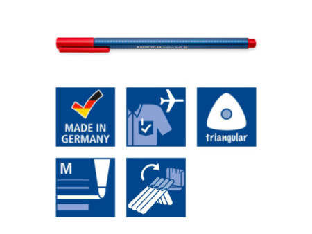 STAEDTLER Stylo à bille triplus ball 437 M, étui de 4