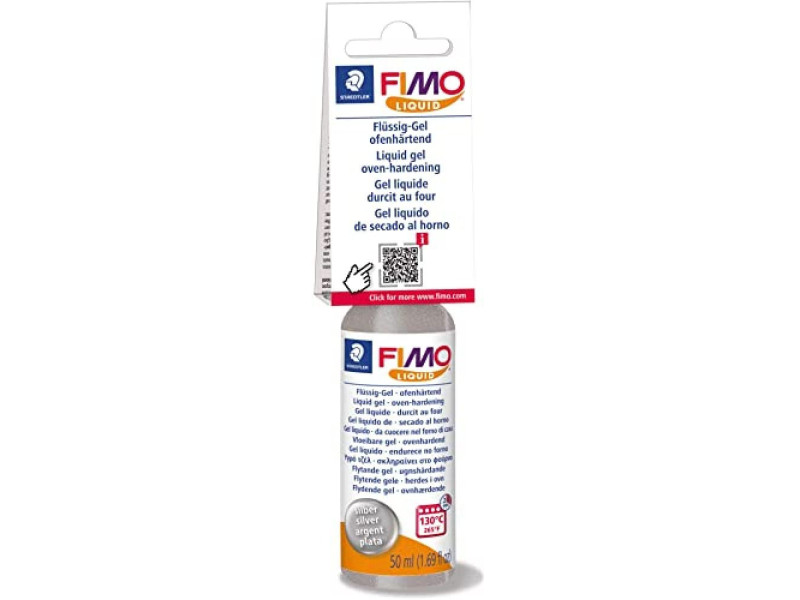 FIMO Gel liquide décoratif, durcit au four, 50 ml, argent
