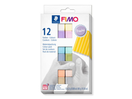 FIMO SOFT Kit de pâte à modeler 'Pastel', set de 12