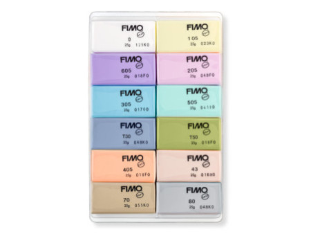 FIMO SOFT Kit de pâte à modeler 'Pastel', set de 12