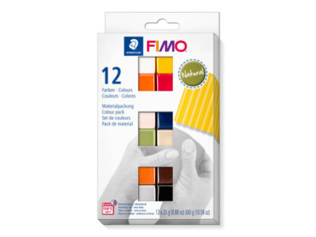 FIMO SOFT Kit de pâte à modeler 'Natural', set de 12