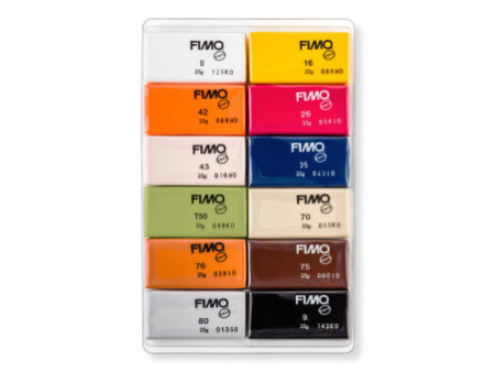 FIMO SOFT Kit de pâte à modeler 'Natural', set de 12