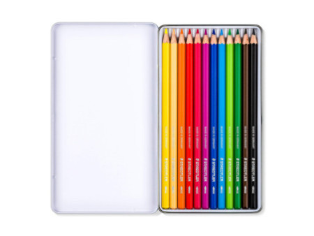 STAEDTLER Crayon couleur Design Journey, étui métal de 12