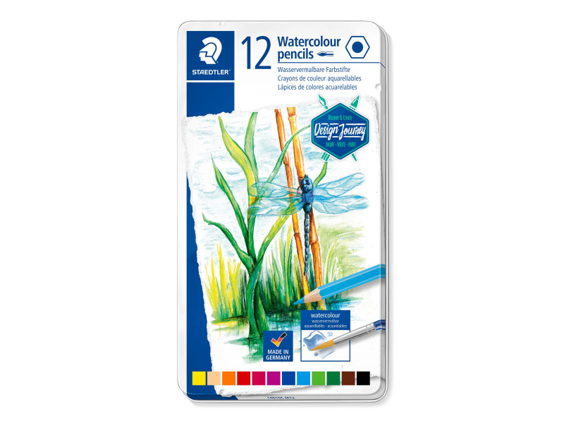 STAEDTLER Crayon de couleur Design Journey, étui métal de 12