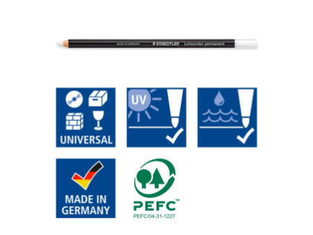 STAEDTLER Crayon marqueur sec Lumocolor permanent glasochrom