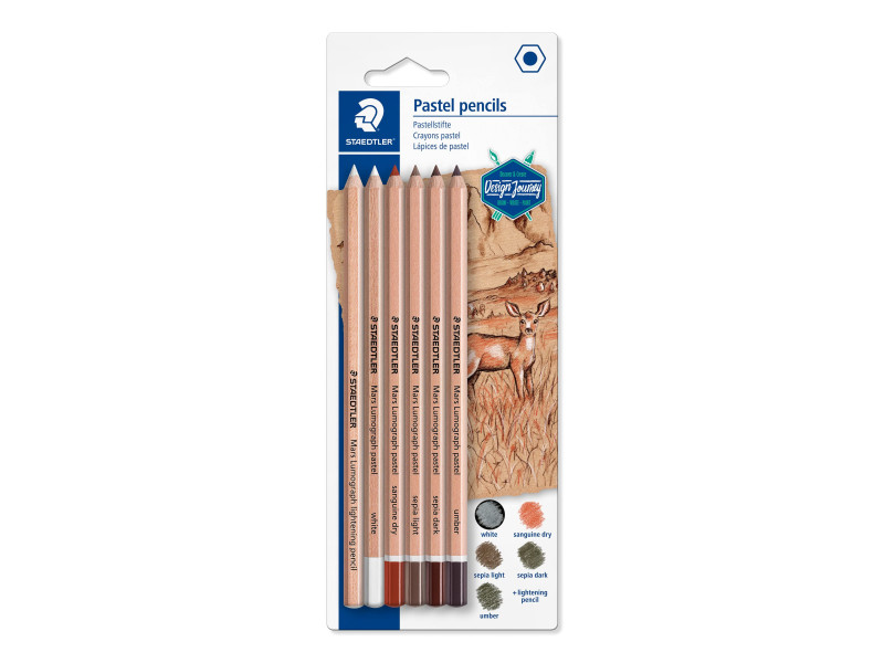 STAEDTLER Crayon Mars Lumograph pastel, blister de 6