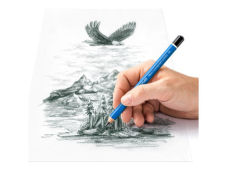STAEDTLER Crayon graphite Mars Lumograph jumbo, blister de 5