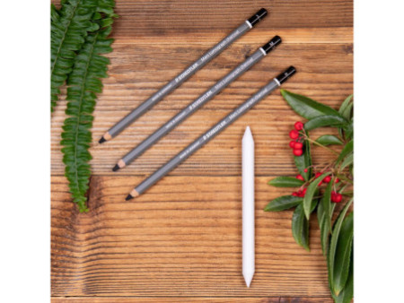 STAEDTLER Crayon fusain Mars Lumograph charcoal blister de 4