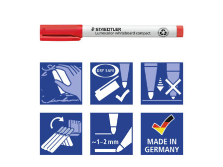 STAEDTLER Marqueurs pour tableau blanc Lumocolor, étui de 6
