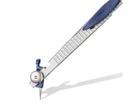 STAEDTLER Compas à réglage rapide 553 02, bouton mécanique