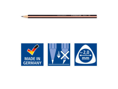STAEDTLER Crayon Noris pastel, degré de dureté HB, pot de 72