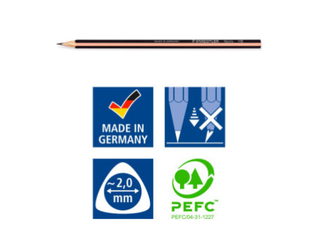 STAEDTLER Crayon Noris pastel, degré de dureté: HB, blister