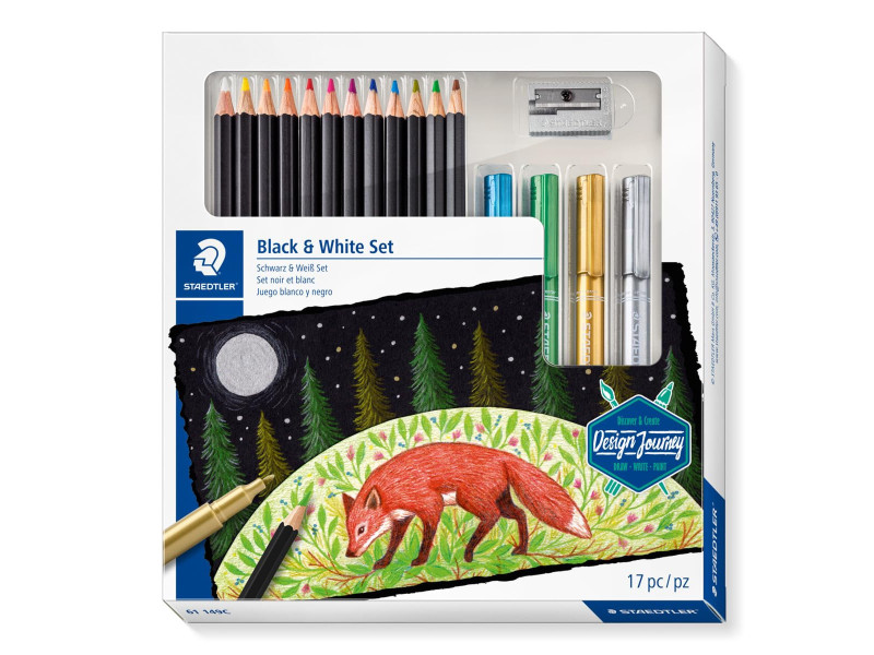 STAEDTLER Kit de dessin Black & White Design Journey
