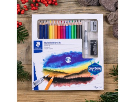 STAEDTLER Kit de dessin Watercolour Design Journey,18 pièces