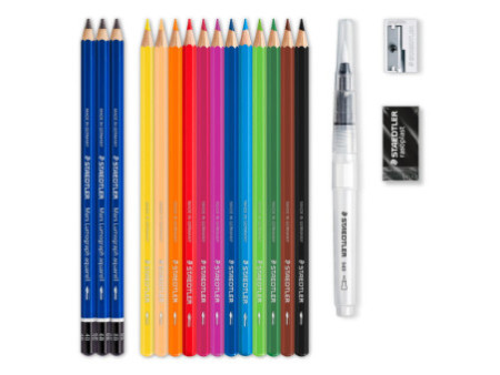 STAEDTLER Kit de dessin Watercolour Design Journey,18 pièces