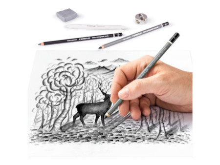 STAEDTLER Kit de dessin/ de fusains Charcoal Design Journey