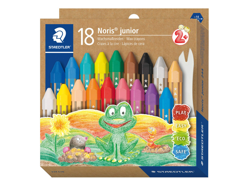 STAEDTLER Craie à la cire Noris junior, étui carton de 18