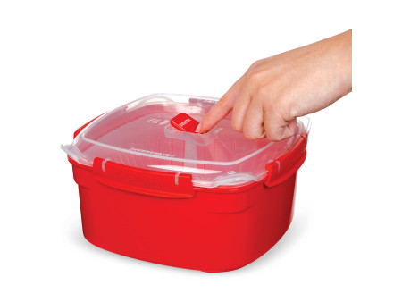 Sistema Boîte pour micro-ondes MEDIUM STEAMER, 2,4 l, rouge