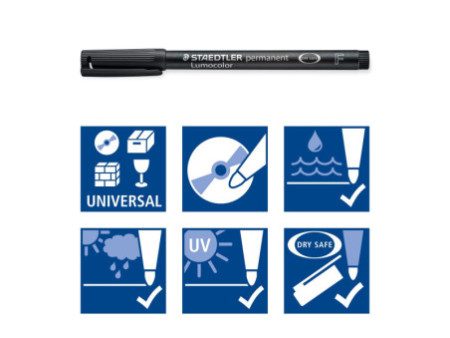 STAEDTLER Marqueur permanent 318F Lumocolor, étui de 10