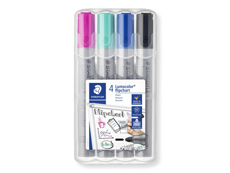 STAEDTLER Marqueur de conférence 356 Lumocolor, étui de 4