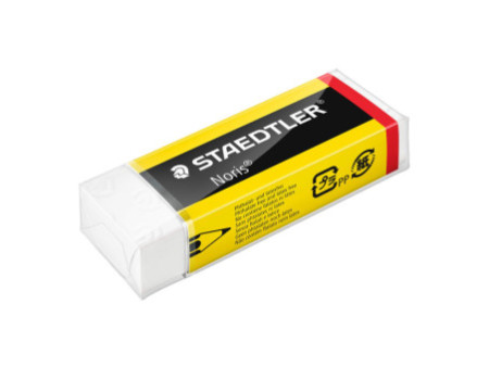 STAEDTLER Gomme plastique Noris, blanc, présentoir de 20