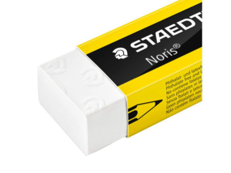 STAEDTLER Gomme plastique Noris, blanc, présentoir de 20