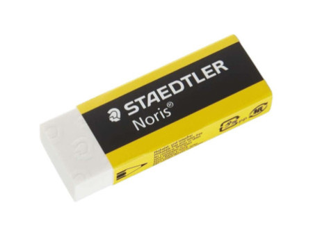 STAEDTLER Gomme plastique Noris, blanc, présentoir de 20
