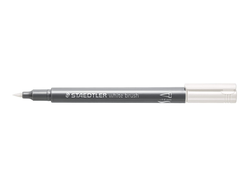 STAEDTLER Feutre pinceau métallisé, blanc