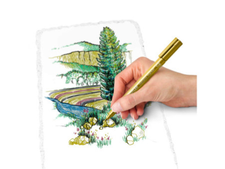 STAEDTLER Marqueur permanent Metallic, pointe ronde, étui 10