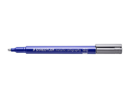 STAEDTLER Marqueur permanent metallic calligraphy, blanc