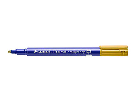 STAEDTLER Marqueur permanent metallic calligraphy, or