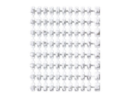 FIMO Jeu de tampons, en plastique, 88 signes, blanc
