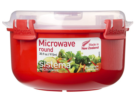 Sistema Boîte pour micro-ondes ROUND, 915 ml, rouge